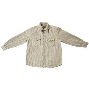 Vintage Guess Mens Zip Front Wide Wale Corduroy Shacket Shirt Jacket Size M EUC